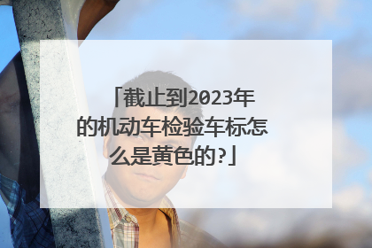 截止到2023年的机动车检验车标怎么是黄色的?
