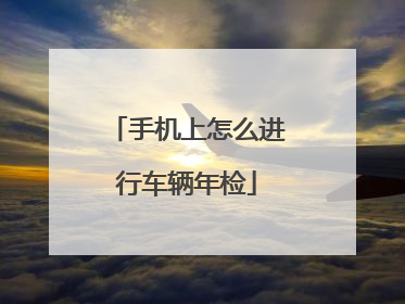 手机上怎么进行车辆年检