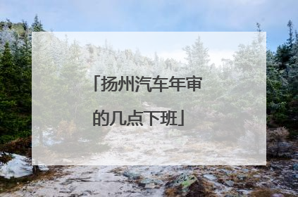 扬州汽车年审的几点下班