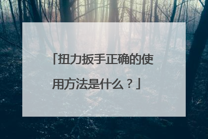 扭力扳手正确的使用方法是什么？