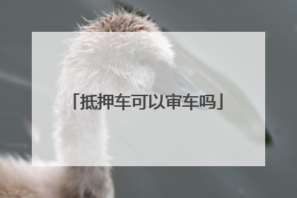 抵押车可以审车吗