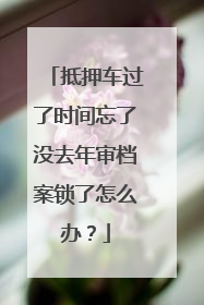 抵押车过了时间忘了没去年审档案锁了怎么办？