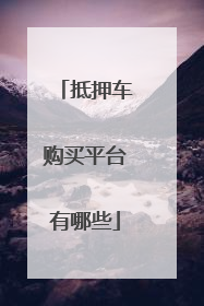 抵押车购买平台有哪些