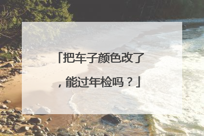 把车子颜色改了，能过年检吗？