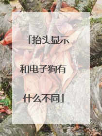 抬头显示和电子狗有什么不同