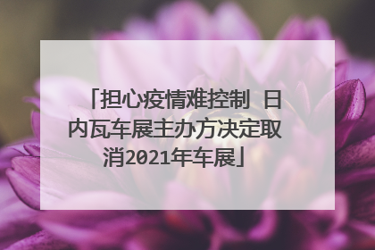 担心疫情难控制 日内瓦车展主办方决定取消2021年车展