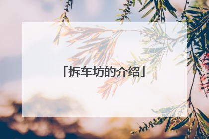 拆车坊的介绍