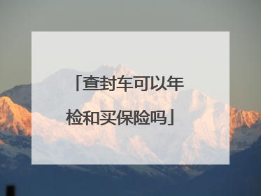 查封车可以年检和买保险吗