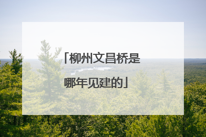 柳州文昌桥是哪年见建的