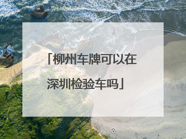 柳州车牌可以在深圳检验车吗
