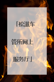 松滋车管所网上服务厅