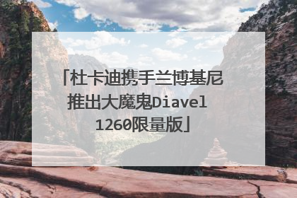 杜卡迪携手兰博基尼 推出大魔鬼Diavel 1260限量版