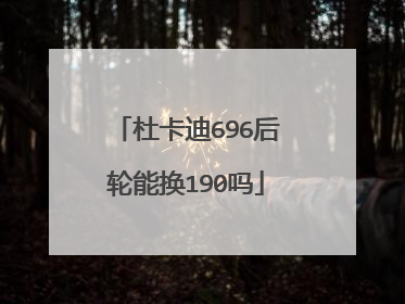 杜卡迪696后轮能换190吗