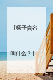 杨子真名叫什么？