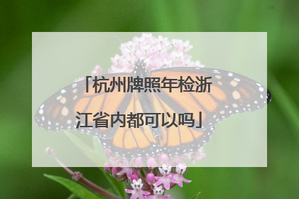 杭州牌照年检浙江省内都可以吗