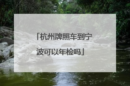 杭州牌照车到宁波可以年检吗