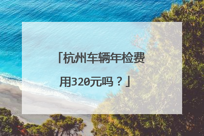 杭州车辆年检费用320元吗？