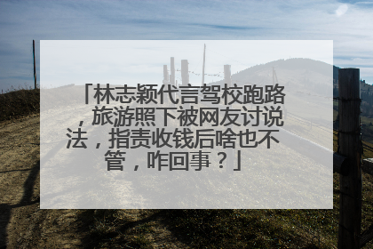 林志颖代言驾校跑路，旅游照下被网友讨说法，指责收钱后啥也不管，咋回事？