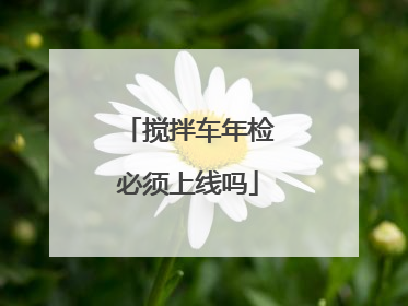 搅拌车年检必须上线吗