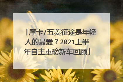 摩卡/五菱征途是年轻人的最爱？2021上半年自主重磅新车回顾