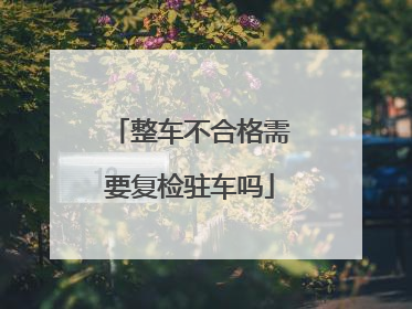 整车不合格需要复检驻车吗