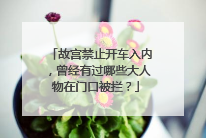 故宫禁止开车入内，曾经有过哪些大人物在门口被拦？