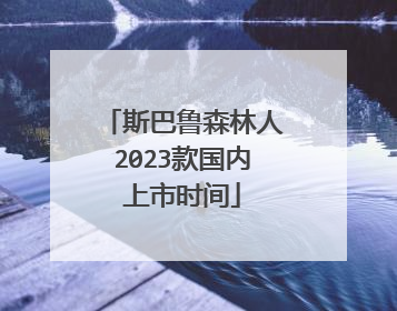 斯巴鲁森林人2023款国内上市时间