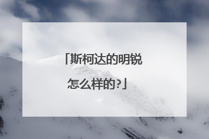 斯柯达的明锐怎么样的?