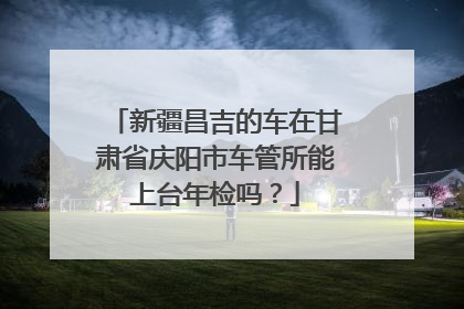 新疆昌吉的车在甘肃省庆阳市车管所能上台年检吗？