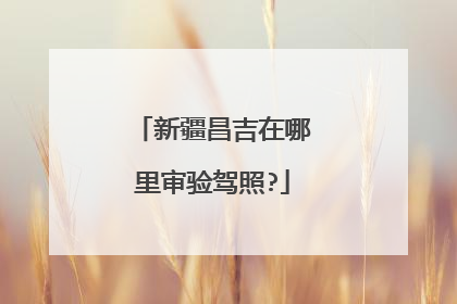 新疆昌吉在哪里审验驾照?