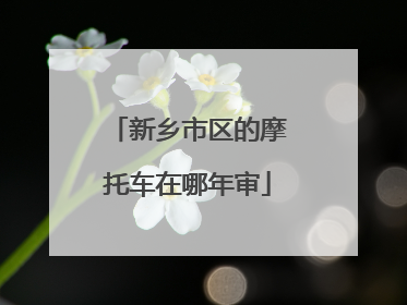 新乡市区的摩托车在哪年审