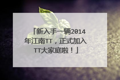 新入手一辆2014年江南TT，正式加入TT大家庭啦！