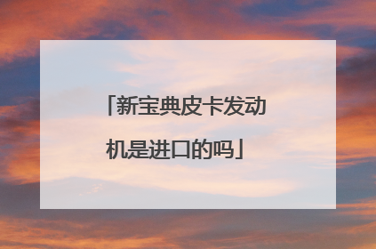 新宝典皮卡发动机是进口的吗