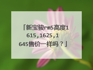 新宝骏rm5高度1615,1625,1645售价一样吗？