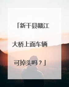 新干县赣江大桥上面车辆可掉头吗？