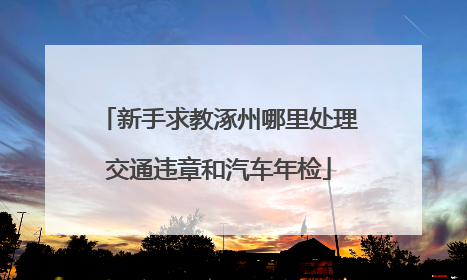 新手求教涿州哪里处理交通违章和汽车年检