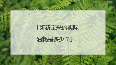 新新宝来的实际油耗是多少？
