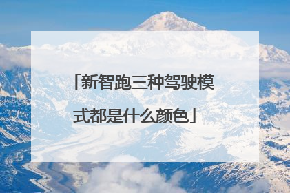 新智跑三种驾驶模式都是什么颜色