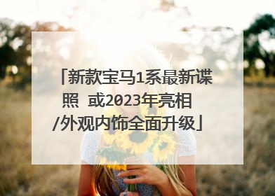 新款宝马1系最新谍照 或2023年亮相/外观内饰全面升级