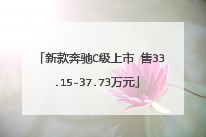 新款奔驰C级上市 售33.15-37.73万元