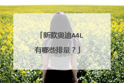 新款奥迪A4L有哪些排量？