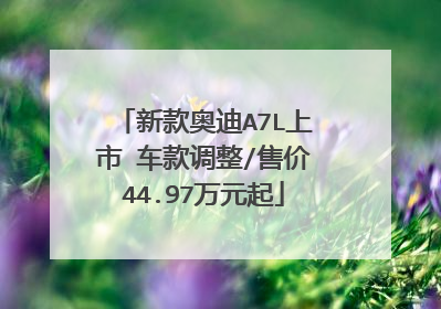 新款奥迪A7L上市 车款调整/售价44.97万元起
