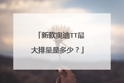 新款奥迪TT最大排量是多少？