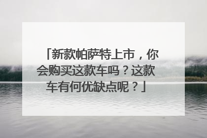 新款帕萨特上市，你会购买这款车吗？这款车有何优缺点呢？