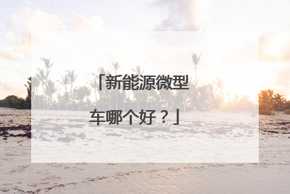 新能源微型车哪个好？
