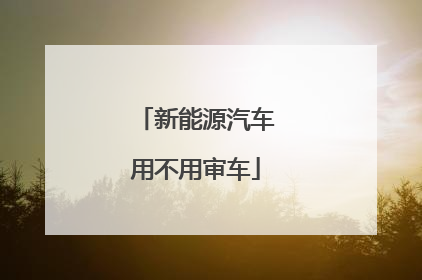 新能源汽车用不用审车