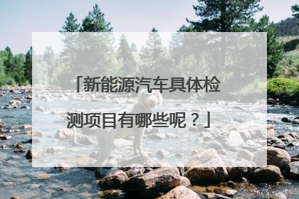 新能源汽车具体检测项目有哪些呢？