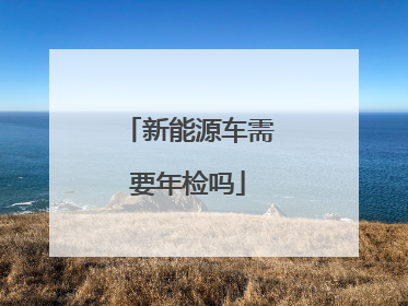 新能源车需要年检吗