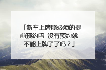 新车上牌照必须的提前预约吗 没有预约就不能上牌子了吗？