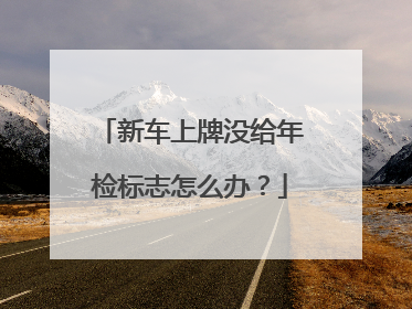 新车上牌没给年检标志怎么办？